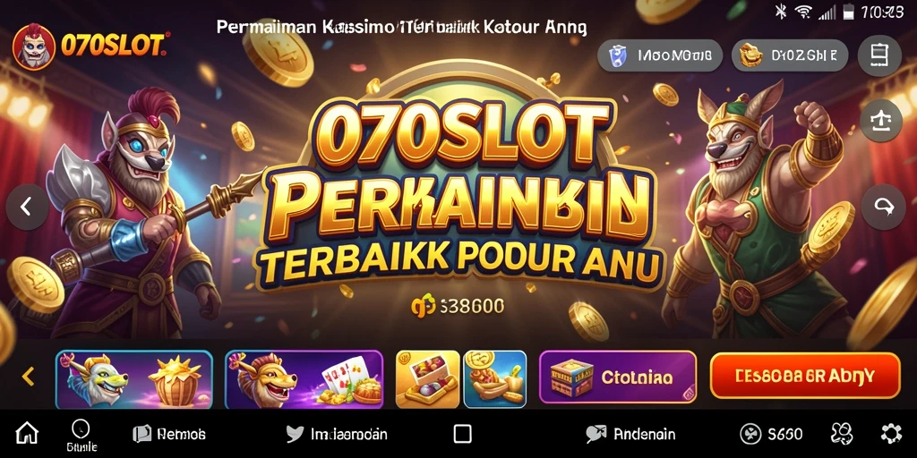 Tampilan gameplay menegangkan di 070SLOT dengan berbagai slot yang menghibur.