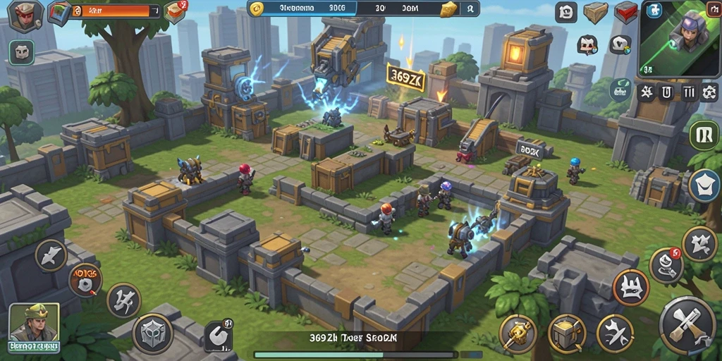 Tangkapan layar gameplay <strong>369ZK</strong> yang menampilkan strategi menara yang seru.