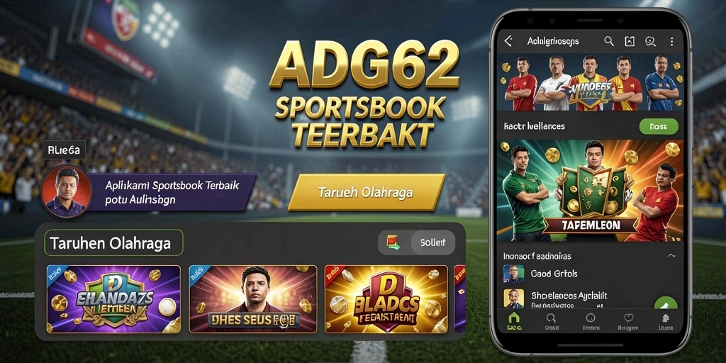 Tampilan gameplay ADG62 dengan berbagai opsi taruhan olahraga.