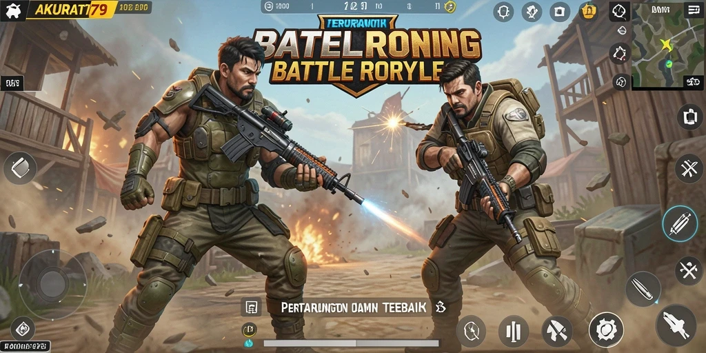 Gameplay mendebarkan dalam AKURAT79 Battle Royale.