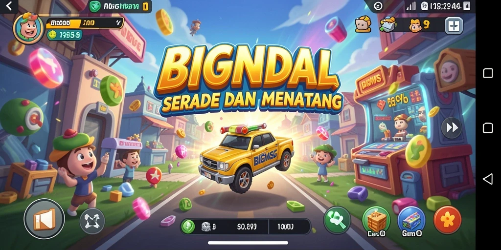 Tangkapan layar gameplay BIGMSG yang menampilkan aksi seru dalam permainan Arcade.