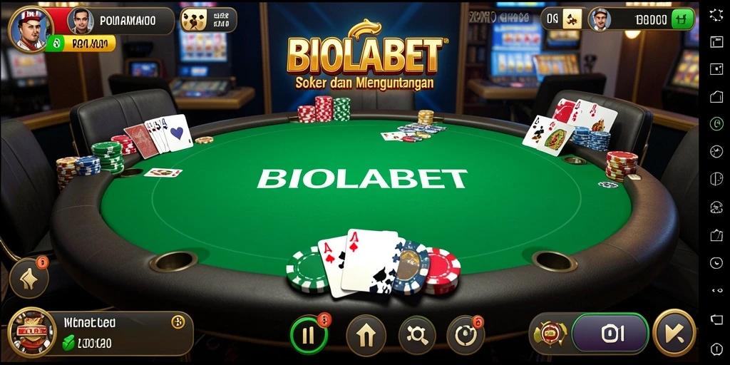 Screenshot gameplay Poker BIOLABET yang menarik dan interaktif.