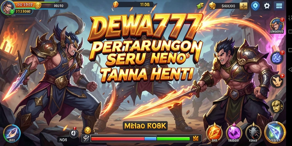 Screenshot gameplay DEWA777 menunjukkan pertarungan mendebarkan dengan grafis menawan.