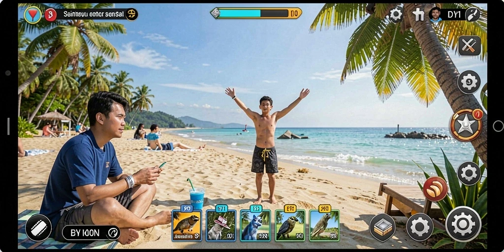 Tampilan menarik dan gameplay santai dari DY01.