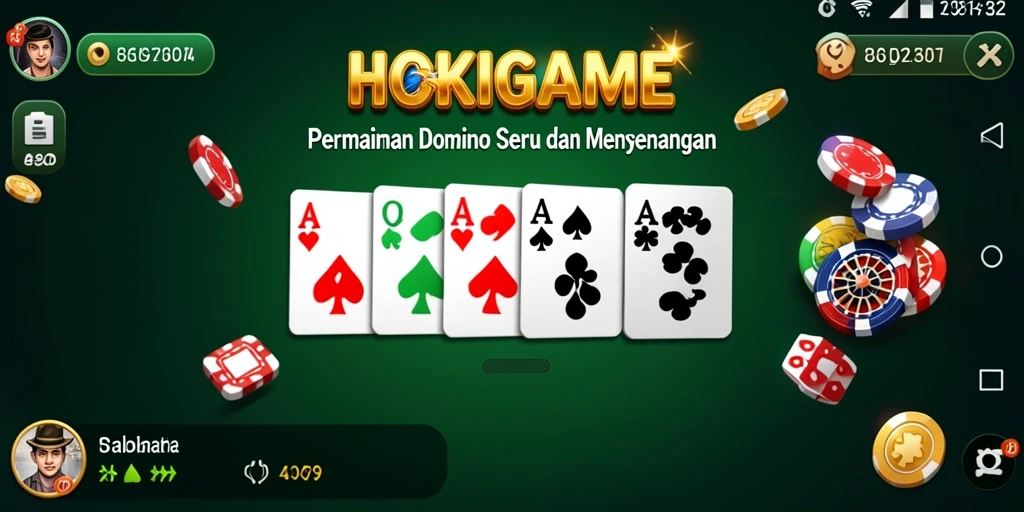 Tampilan menarik dari gameplay HOKIGAME dalam permainan Domino.