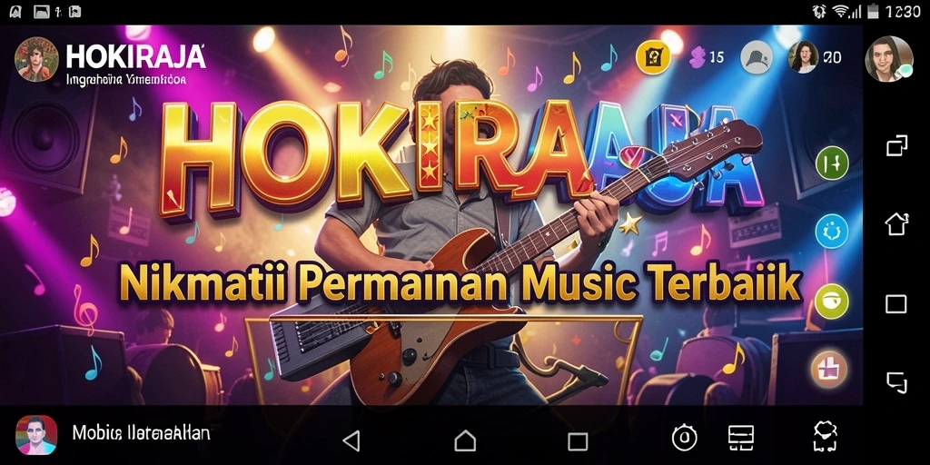Tangkapan layar HOKIRAJA menampilkan gameplay musik yang menarik dan seru.