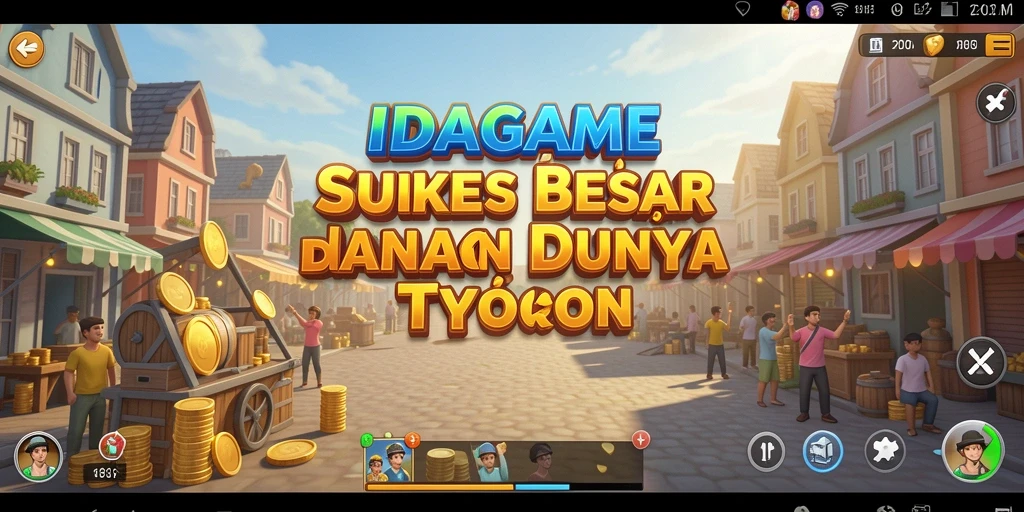 Screenshot dari gameplay IDAGAME menampilkan interaksi dinamis antar pemilik bisnis.
