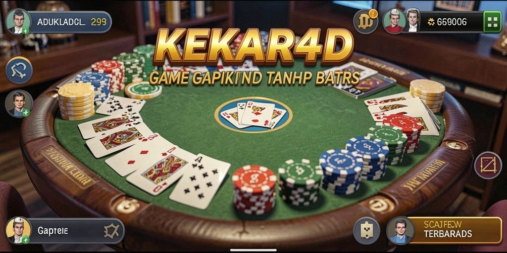 Screenshot gameplay KEKAR4D menampilkan keseruan bermain Gaple.