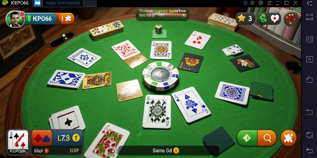 Tampilan utama KEPO66 dengan gameplay Gaple yang menarik.