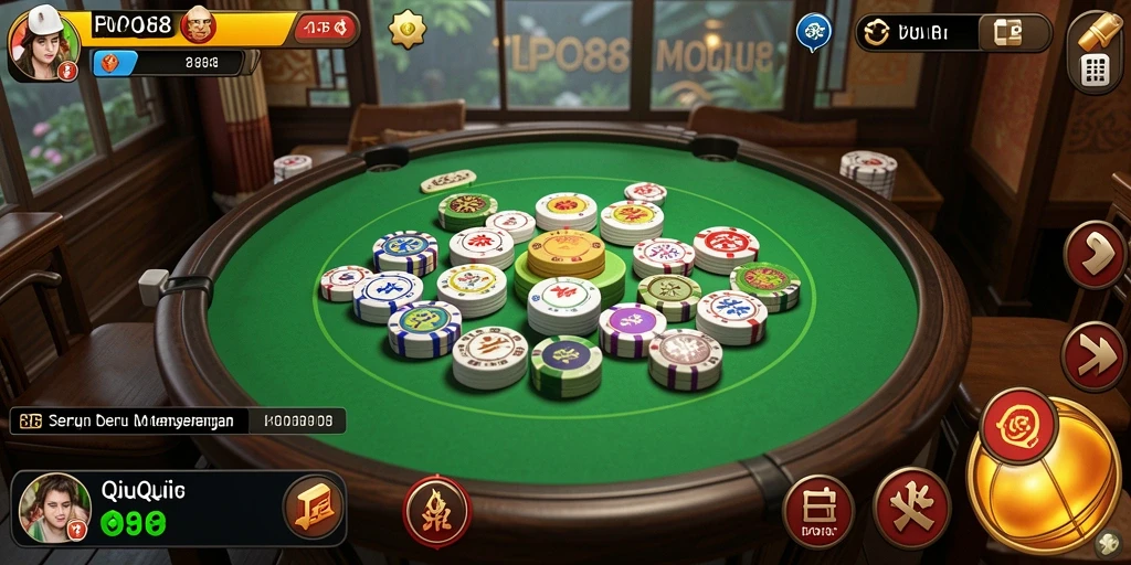 Tampilan gameplay menarik dari LPO88 yang menampilkan QiuQiu.