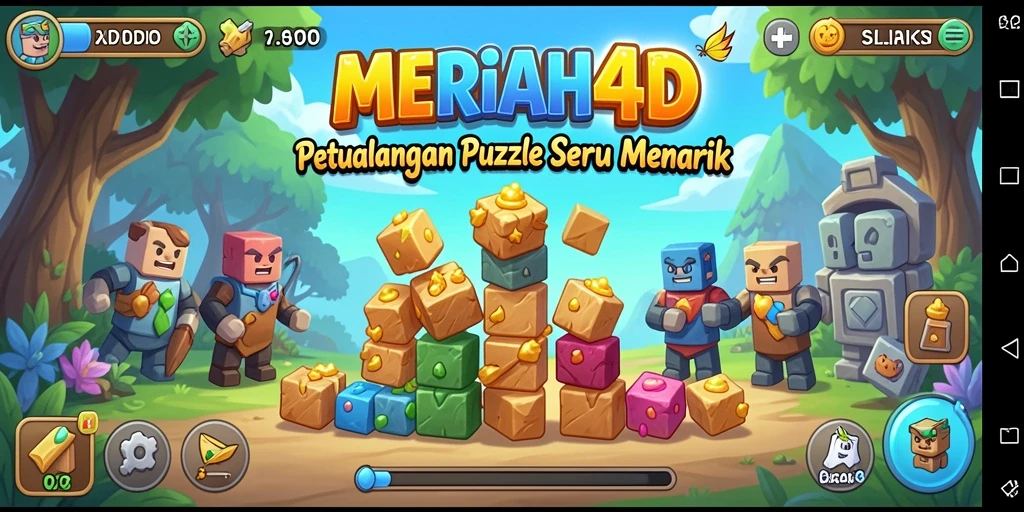 Tampilan gameplay MERIAH4D dengan puzzle yang menantang.
