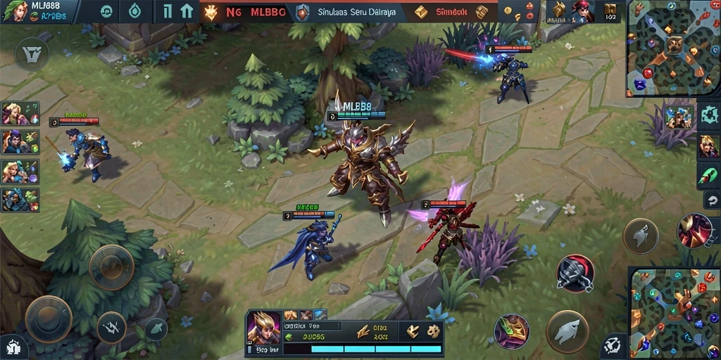Tampilan gameplay seru di MLBB8 dengan simulasi yang mendetail.
