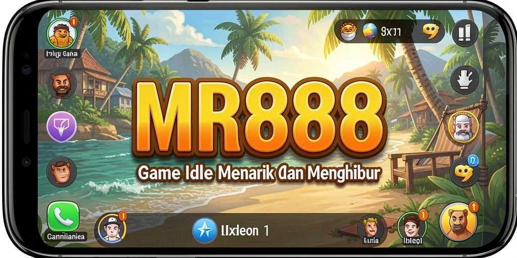 Screenshot utama MR888 menampilkan gameplay Idle yang menyenangkan.