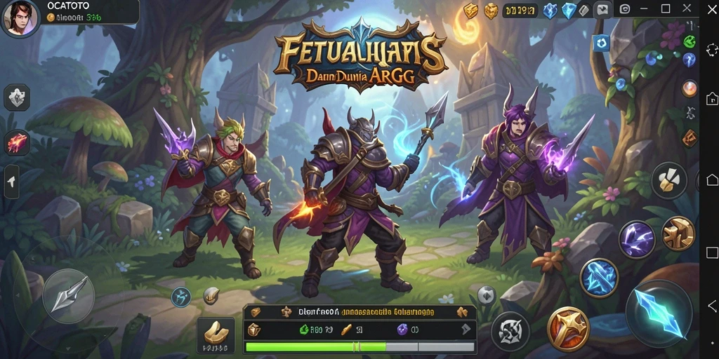 Screenshot utama OCATOTO menampilkan aksi seru dalam permainan ARPG.