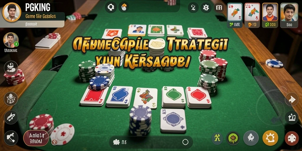 Tampilan menarik dari gameplay Gaple yang seru dan kompetitif.