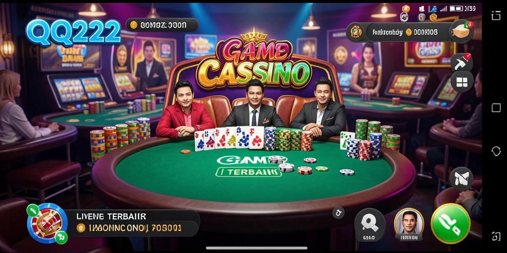 Tampilan gameplay nyata di QQ222 Live Casino.