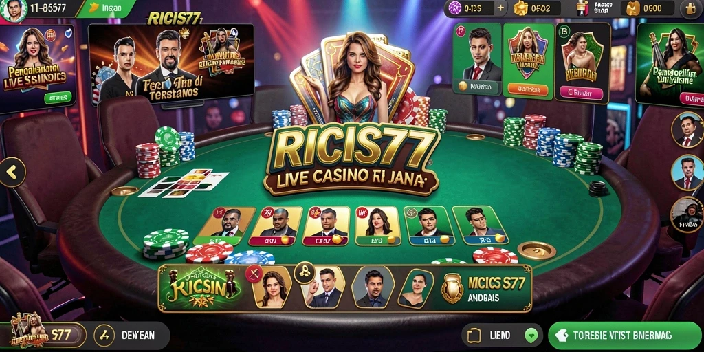 Tampilan menarik dari gameplay RICIS77 Live Casino yang penuh aksi.