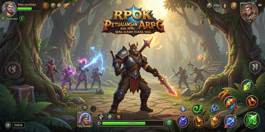 Tampilan gameplay seru dalam dunia petualangan RPOK.