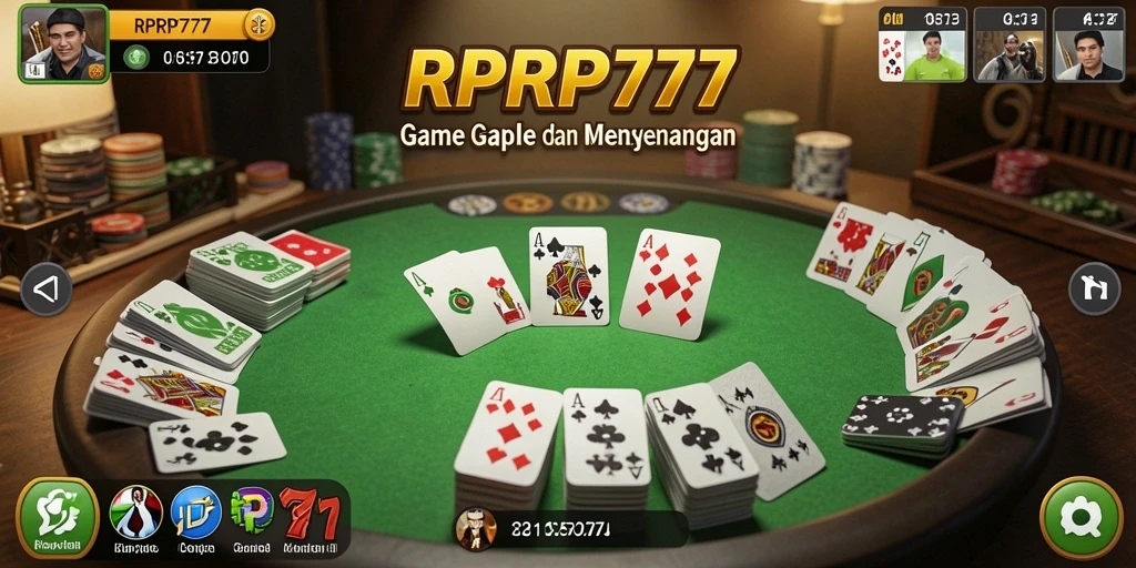 Screenshot RPRP777 menampilkan momen seru bermain Gaple.