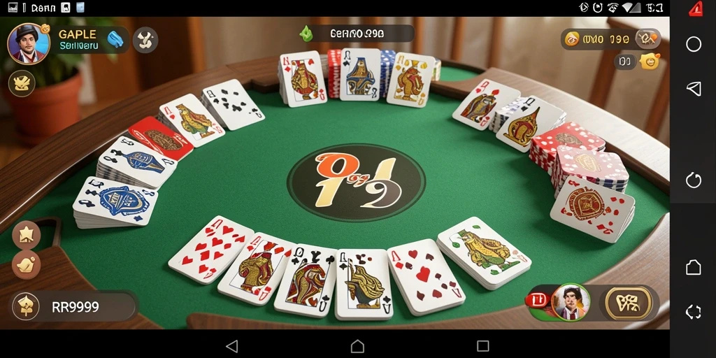 Tampilan gameplay Gaple yang menarik dan interaktif di RR999.