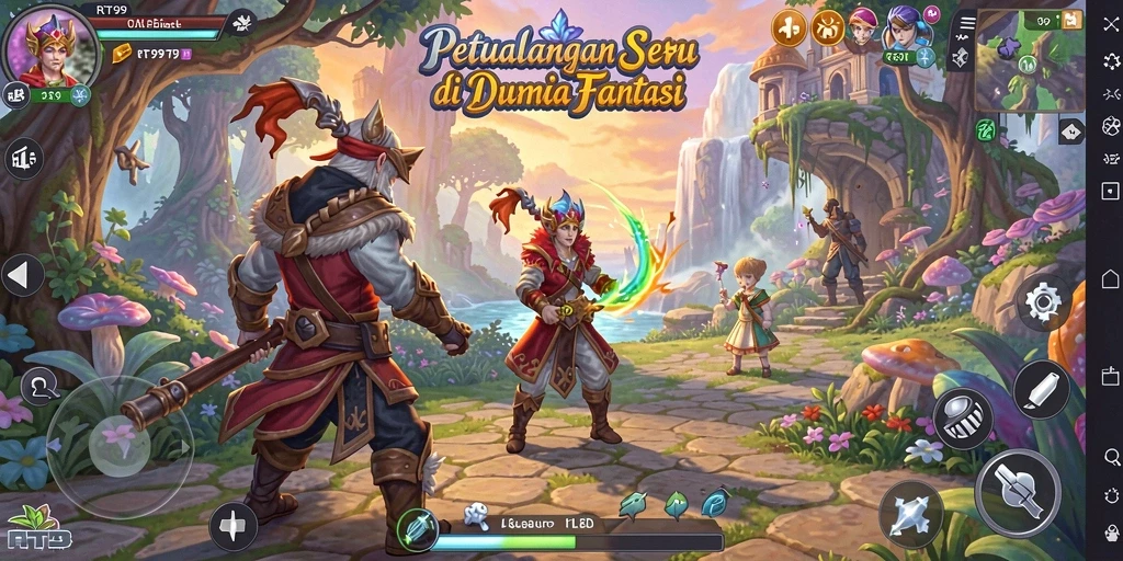 Gameplay seru RT99 menampilkan petualangan fantastis yang memikat.