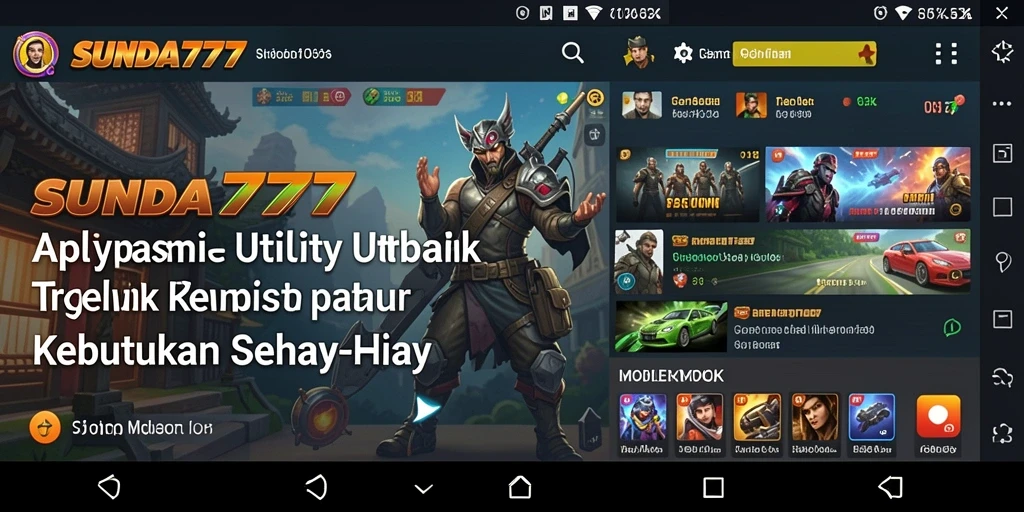 Tampilan antarmuka aplikasi SUNDA777 yang intuitif dan user-friendly.
