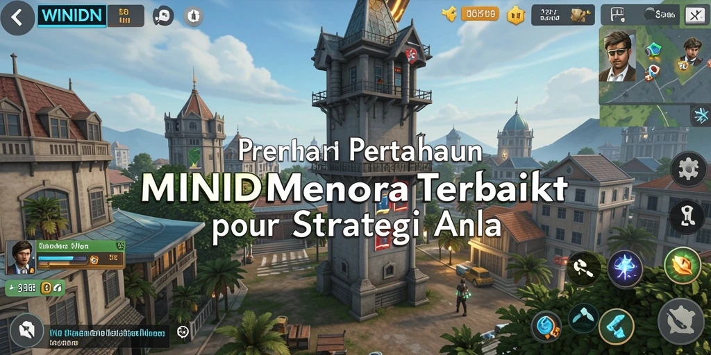 Screenshot gameplay WINIDN yang menampilkan strategi Tower Defense.